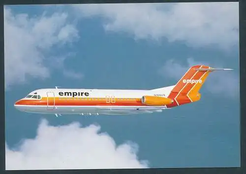 [Ansichtskarte] Empire Airways, Fokker F28 Mk400. 