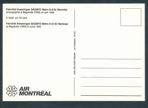 [Ansichtskarte] AIR MONTREAL, Fairchild. 