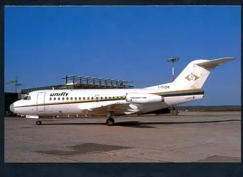 [Ansichtskarte] UNIFLY, Fokker F28 MK. 