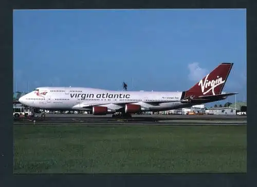 [Ansichtskarte] VIRGIN ATLANTIC, Boeing B747-443. 