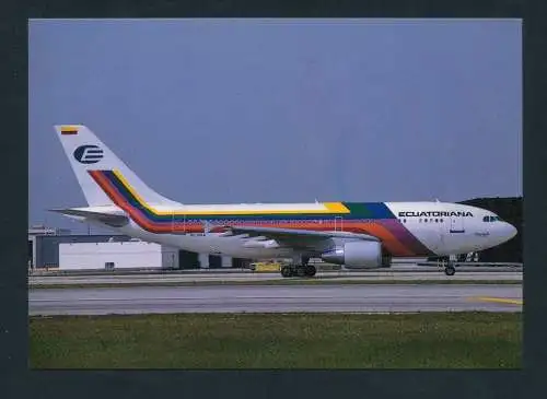 [Ansichtskarte] ECUATORIANA, Airbus A310-304. 