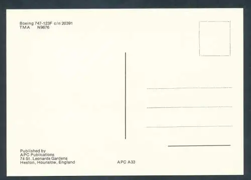 [Ansichtskarte] TMA, Boeing 747-123F. 