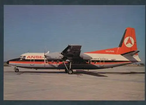 [Ansichtskarte] ANSETT, Fokker F27. 