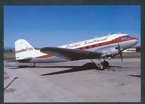 [Ansichtskarte] PACIFIC SOUTHWEST, DC-3 N47TF. 