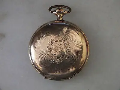 Schöne Taschenuhr Union Glocke Gold 585, Sprungdeckel, 3 Deckel Gold TOP 0