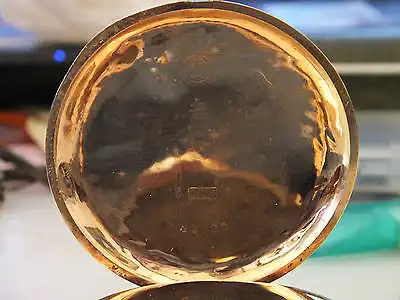 Schöne Taschenuhr Union Glocke Gold 585, Sprungdeckel, 3 Deckel Gold TOP