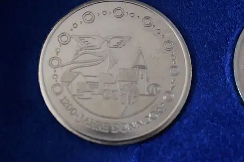 2 Medaillen 1200 Jahre Donndorf, Thundorf im Etui