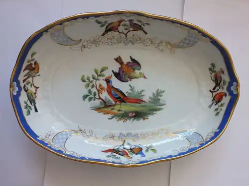 Meissen Wunderschöne Schale, alte Marke, hangemalt, Schwerter unterglasurblau