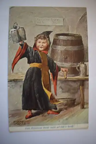 Ak Münchner Kindl von Richard Wagner Werbekarte, 1912 gelaufen