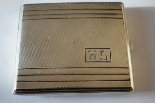Zigarettenetui, Silber 835 Halbmond Krone, von 1941, Monogramm H L