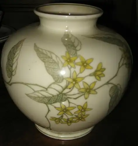 Wunderschöne  Vase, Baensch Lettin mit Blumenmotiv, kugelförmig, TOP ZUSTAND!