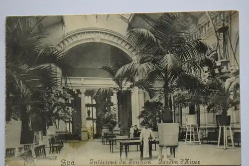 Ak Spa, Interieur du Jouhon, Jardin d`Hiver, 1915 gelaufen