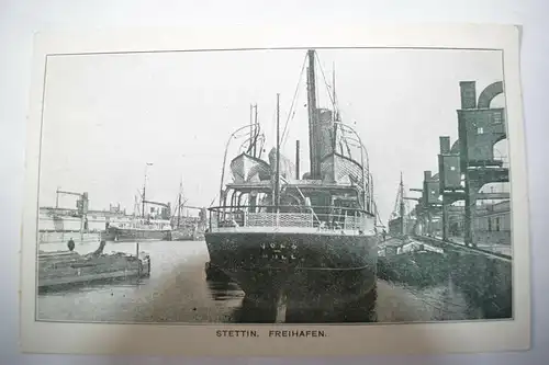 Ak Stettin, Szczecin, Freihafen, nicht gelaufen um 1900