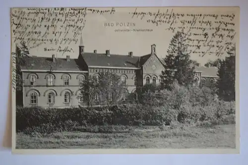 Ak Bad Polzin, Johanniter Krankenhaus, 1910 gelaufen