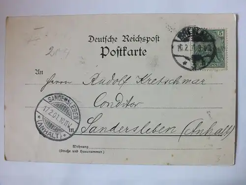 Ak Gruss aus Breslau, Wroclaw, Ring (Kurfürstenseite), 1901 gelaufen