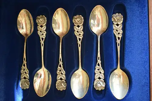 6 Personen Hildesheimer Rose Antiko 800-er Silber 15 Teile + Kette mit Anhänger