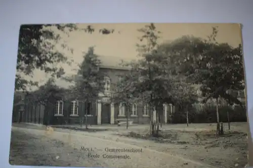 Ak Moll, Gemeenteschool, Ecole Communale  1916 gelaufen, bes. Stempel