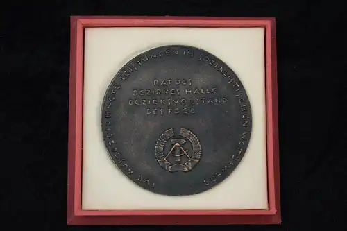 Medaille Bronze, 20 Jahre DDR, Rat des Bezirkes Halle, Bezirksvorstand des FDGB