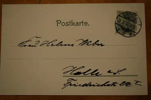 Ak Gruss aus Breslau, Königsplatz, Bismarck, Freiburger Banhof, 1901 gelaufen