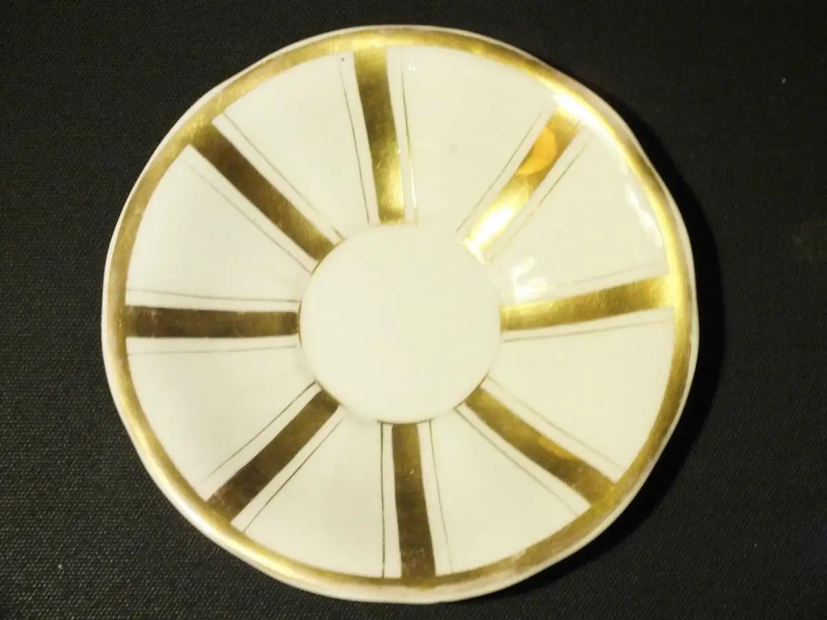 Tasse mit Untertasse Biedermeier KPM Krister Porzellan Manufaktur guter Zustand! 2