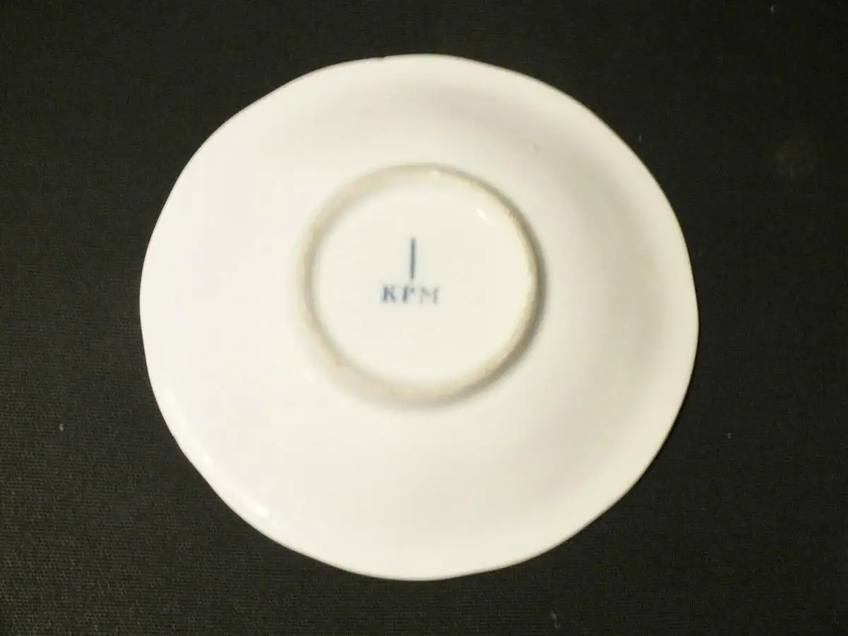 Tasse mit Untertasse Biedermeier KPM Krister Porzellan Manufaktur guter Zustand! 3