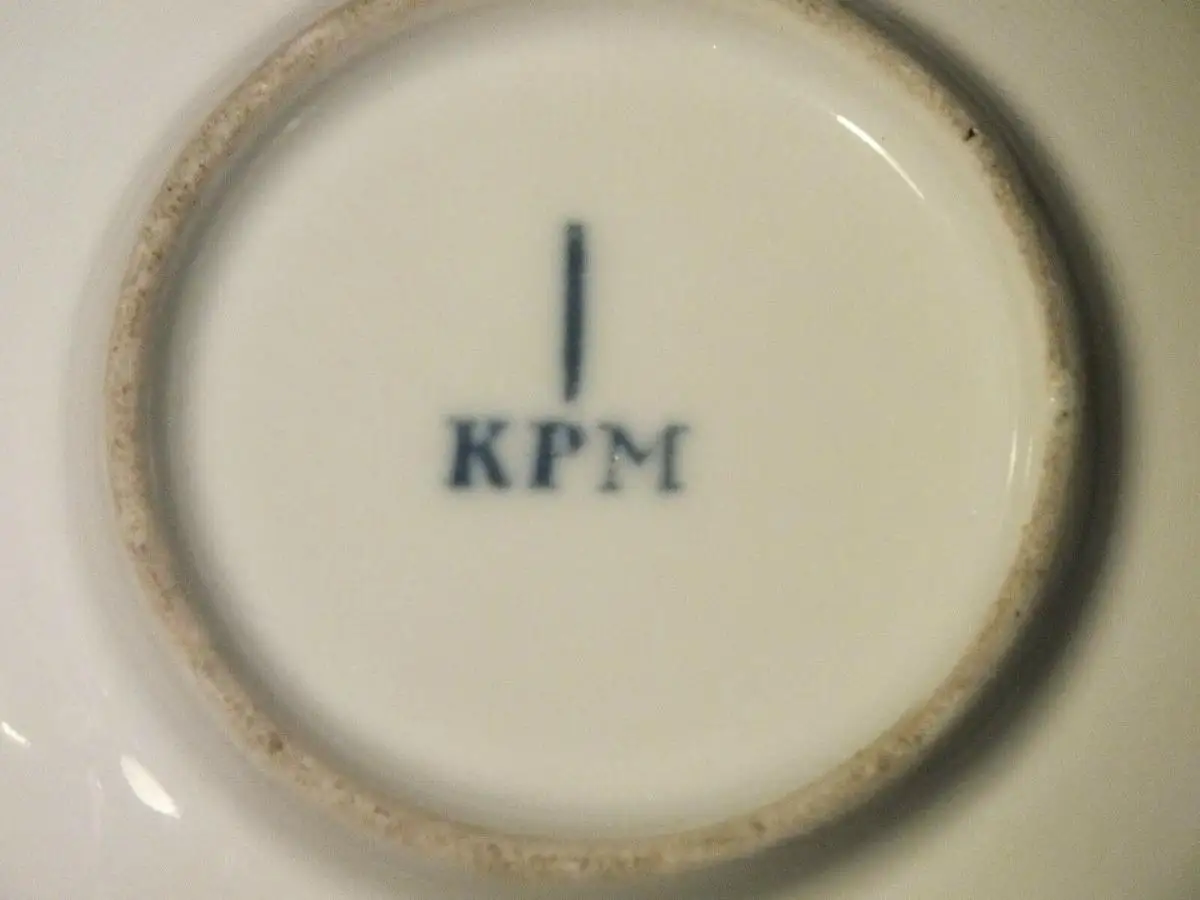 Tasse mit Untertasse Biedermeier KPM Krister Porzellan Manufaktur guter Zustand! 4