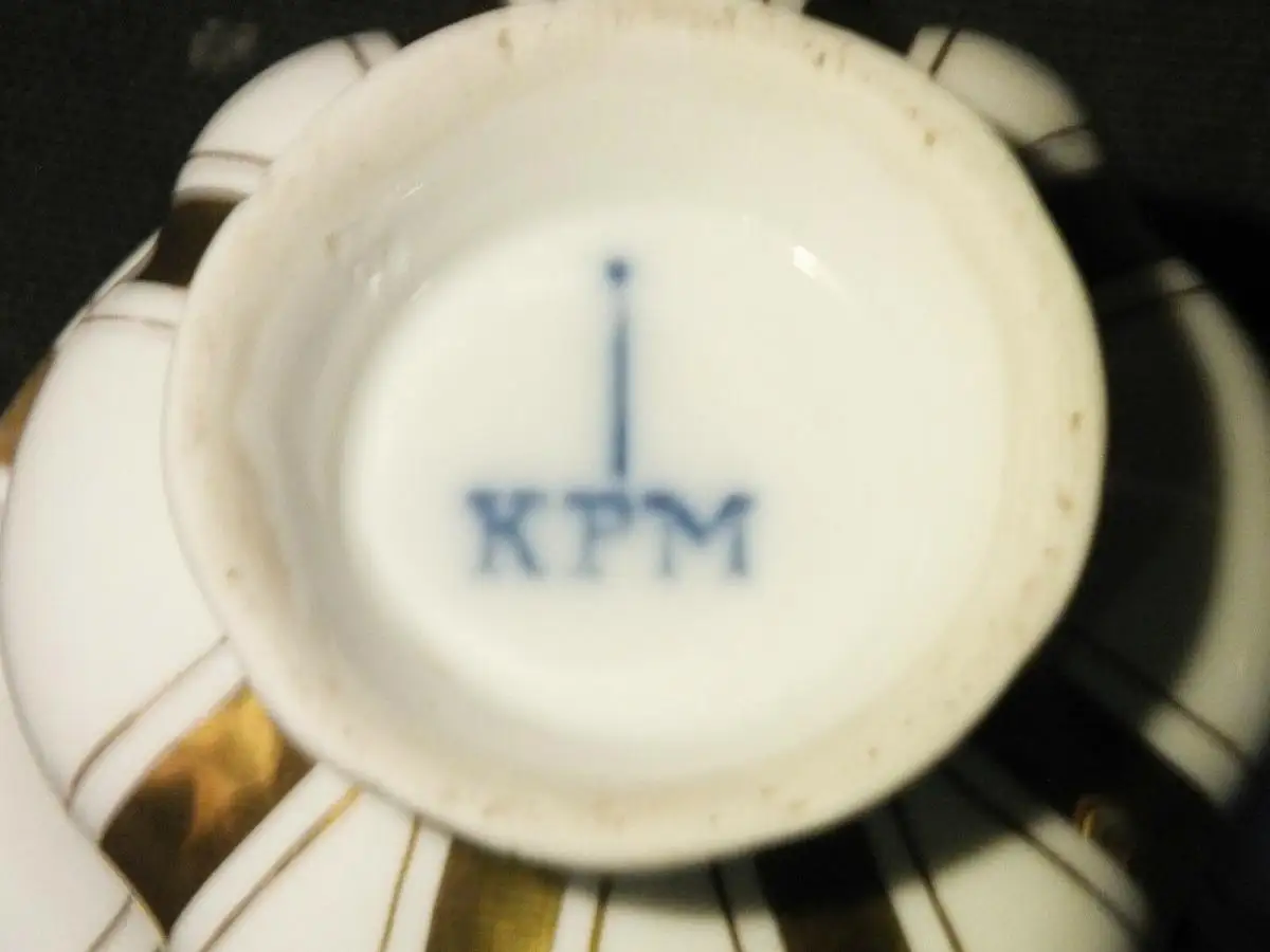 Tasse mit Untertasse Biedermeier KPM Krister Porzellan Manufaktur guter Zustand! 5