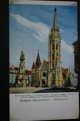 Ak Budapest, Mathiaskirche, um 1900 nicht gelaufen