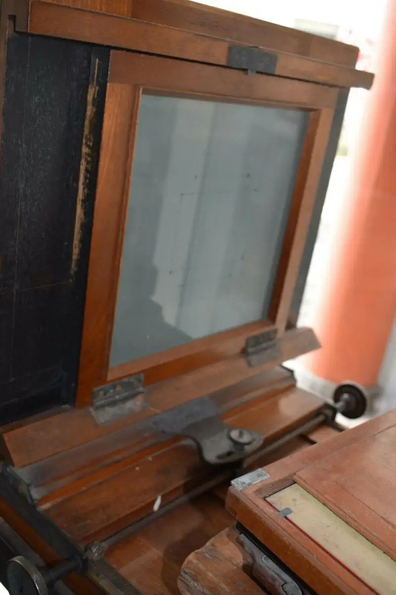 Studiokamera Atelierkamera, Kamera, Plattenkamera mit Stativ, Photo, Foto 2