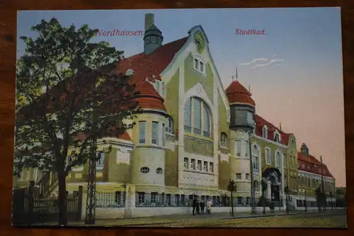 Ak Nordhausen Stadtbad, um 1920 nicht gelaufen