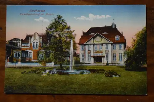 Ak Nordhausen Harz-Querbahnhof mit Anlagen, um 1923 nicht gelaufen