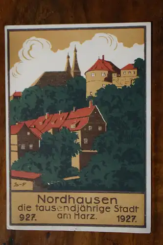 Ak Nordhausen 1000 Jahre Amtliche Festpostkarte, um 1927 nicht gelaufen