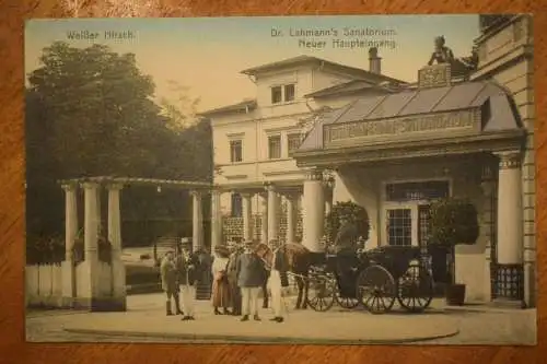 Ak Weißer Hirsch, Dr. Lahmann´s Sanatorium., Neuer Haupteingang,  1910 nicht gel