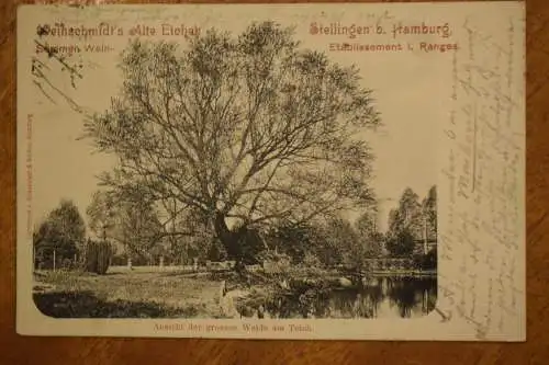 Ak Stellingen bei Hamburg Weinschmidt´s Alte Eichen, Grosse Weide am Park 1900
