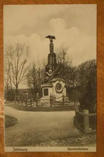 Ak Schleswig, Kanonendenkmal, um 1906 gelaufen