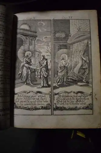 Antikes Buch D. Heinrich Müllers Evangelischer Hertzens-Spiegel, Erfurt 1751