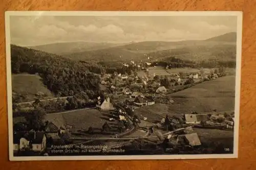 Ak Agnetendorf im Riesengebirge, oberer Ortsteil mit Sturmhaube um 1939 gelaufen