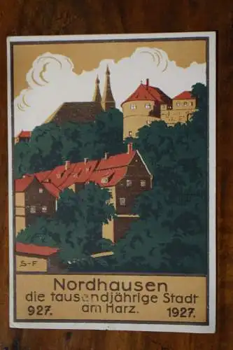 Ak Nordhausen 1000 Jahre Amtliche Festpostkarte, um 1927 nicht gelaufen