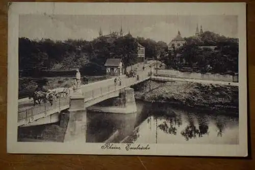 Ak Rheine, Emsbrücke, 1916 gelaufen