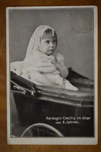 Ak Herzogin Cecilie im Alter von 2 Jahren, um 1907 gelaufen