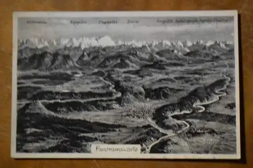 Ak Hochplatte Gabelschrofen Tegelberg Säuling, Panoramakarte, um 1941 gelaufen