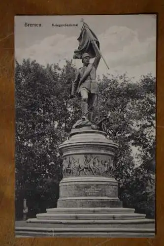 Ak Bremen Kriegerdenkmal,  1918 gelaufen Feldpost