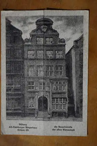Ak Klappkarte Stiftung Alt-Hamburger Bürgerhaus, Grimm 30, Bürgerhaus 1932