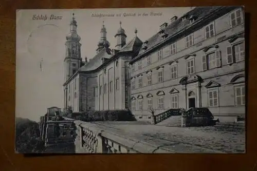 Ak Schloß Banz, Schloßterrasse mit Ausblick in das Maintal, um 1917 gelaufen