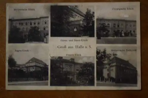 Ak Halle (S.), Kliniken von Halle , 1935 gelaufen