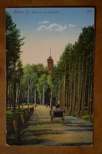 AK Halle / Saale, Heideweg mit Kolkturm, um 1915 Feldpost gelaufen