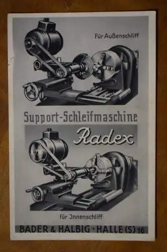 AK Halle / Saale, Bader & Halbig Radex Werbekarte, um 1937 gelaufen