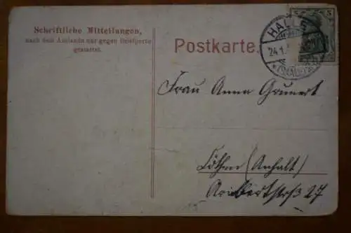 AK Halle / Saale Litho MMoritzburg, Siegesdenkmal, Dom Wasserseite 1911 gelaufen