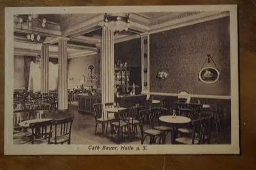AK Halle / Saale, Cafe Bauer, um 1910 gelaufen