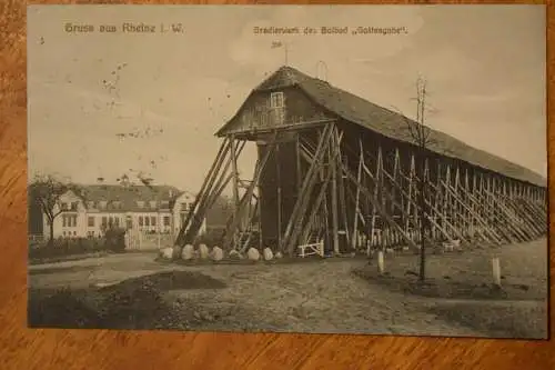 Gruss aus Rheine i. W., Gradierwerk des Solabd Gottesgabe,  1915 gelaufen